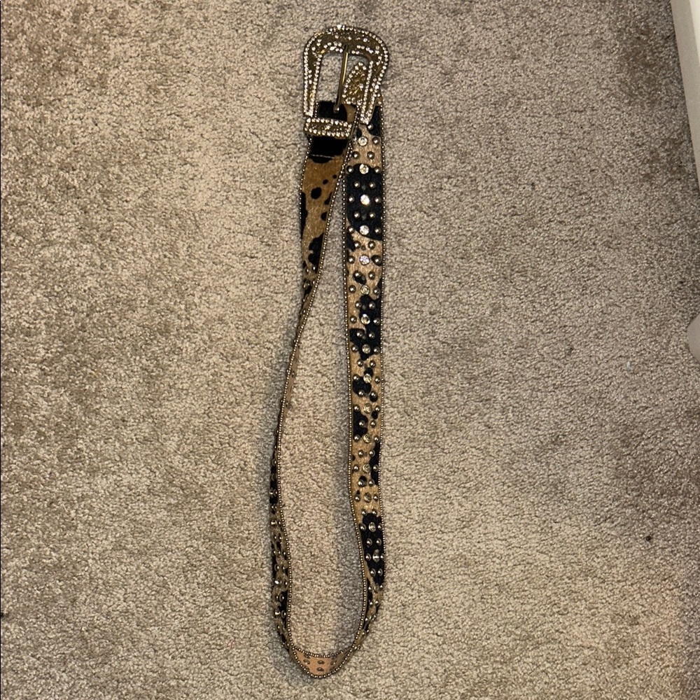 Leopard Print Rhinestone Belt - Picture 5 of 5